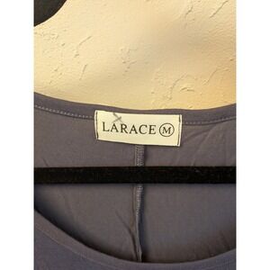 LARACE Gray 3/4 Sleeve Scoop Neck Tunic Top Women's Medium